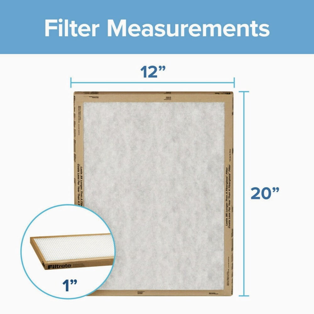 Filtrete 12x20x1 Basic Filter FPL19-2PK-24 Pack of 24