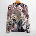 thumbnail image 2 of My Hero Academia Himiko Toga Sweater Long Sleeve Round Neck Pullover Jumper Fall Winter Clothes Print Tops Blouse 2XL, 2 of 6