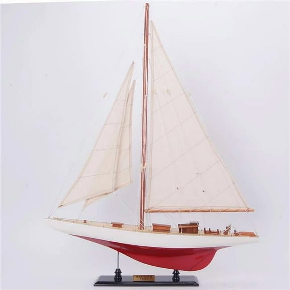 Old Modern Handicrafts Y135 24 in. Ranger Painted Sailboat Schooner Yacht Model - Medium