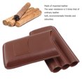 thumbnail image 3 of Leather Cigar Case, Portable 3 Finger Vintage Cigar Humidor Waterproof Fashionable Classic Cigar Travel Case Cigar Box With Cutter Pocket For Men, Cigar Lovers, Father's Day, 3 of 8