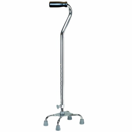 Quad cane, small base, chrome, 4ea