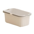 thumbnail image 4 of Cubo de limpieza para , contenedor de almacenamiento resistente que ahorra espacio, cesta de lavandería portátil, cubo de agua para jardinería, Blanco grisáceo, 4 of 8