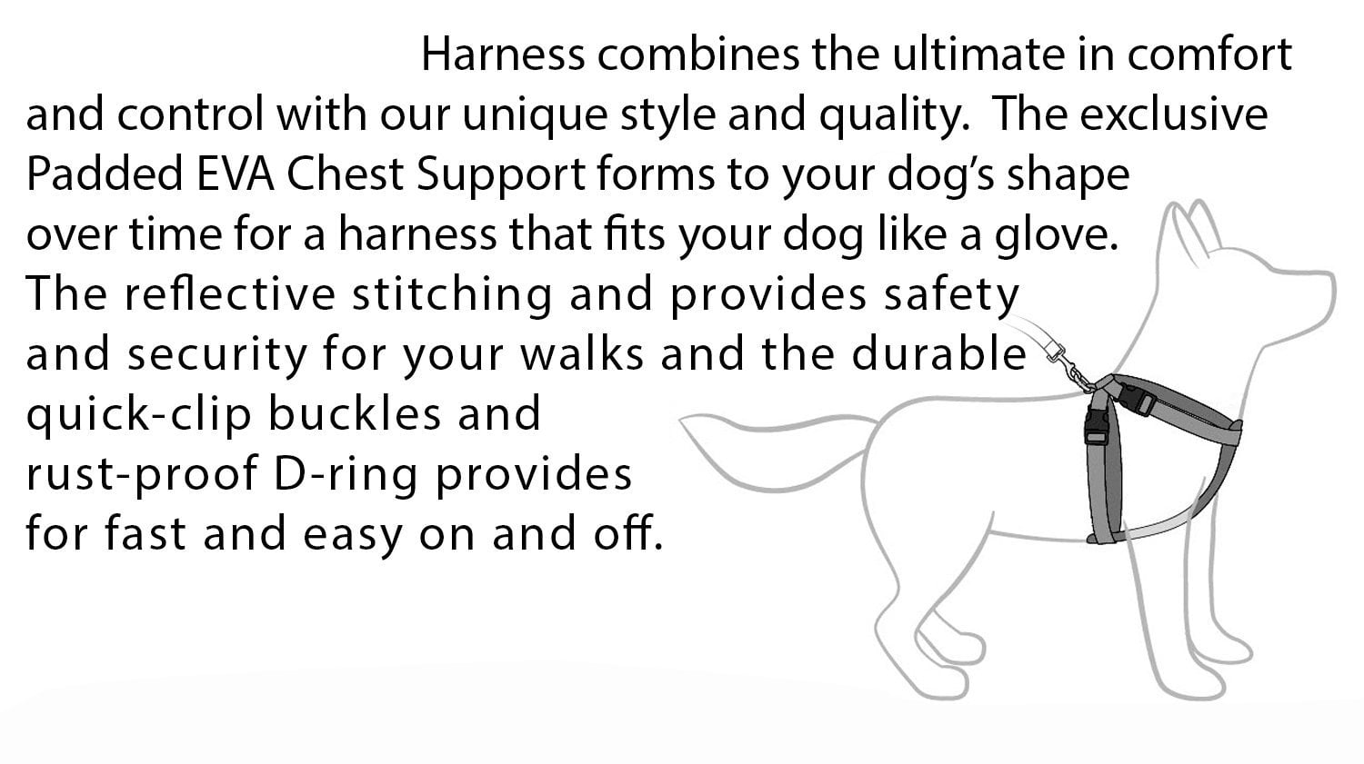 Buy Chest Plate Custom Fit Dog Harness, ERGONOMIC EVA FOAM CHEST PLATE