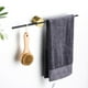 thumbnail image 1 of Toallero de níquel cepillado | Barra de toalla de baño de 40 cm para montaje en pared | Longitud ajustable, aleación de aluminio resistente | Acabado negro para cocina, hotel y hogar, 1 of 6