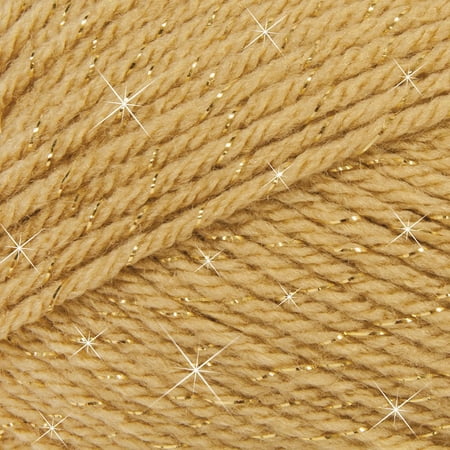 Worsted Fiber - Starlette Sparkle - Topaz, Weight: 4 Medium, Worsted Weight. By Mary Maxim