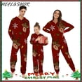 thumbnail image 2 of Conjunto de pijamas familiares de Navidad para mamá, papá, niños, trajes a juego con estampado de alces, ropa de dormir informal suave, pijama con aspecto navideño, novedad de invierno de 2024, 2 of 3