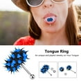 thumbnail image 5 of WALFRONT 3Types Vibrating Tongue Ring Stud Barbell Stainless Steel Body Piercing Jewelry, Tongue Stud, Stainless Steel Tongue Ring, 5 of 6