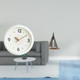 thumbnail image 2 of Reloj de pared moderno con forma de . Decoración para colgar en la pared. Reloj redondo, silencioso, sin , con números . Figura dec, 2 of 7