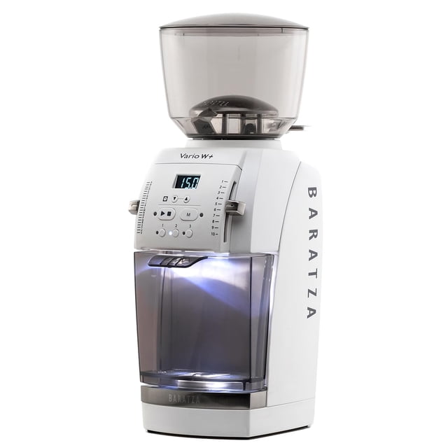 Molino de café Baratza Vario W+ con muelas planas de acero, blanco