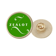 thumbnail image 1 of Lettre Expression Zoo Art Déco Mode Rond Métal Broche d'Or Clip, 1 of 3