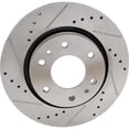 thumbnail image 3 of New Cross-drilled and Slotted Brake Disc Compatible With Buick Chevrolet GMC SSR Base 8 Cyl 6.0L Trailblazer LS 6 Cyl 4.2L Envoy SLE 6 4.2L 2006-2009 By 55112 60048052 55112G, 3 of 4
