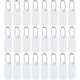 thumbnail image 1 of 1 caja de 40 dijes acrílicos en blanco, dijes ovalados, colgantes transparentes sin terminar, adornos colgantes con cadena de bolas de hierro., 1 of 3