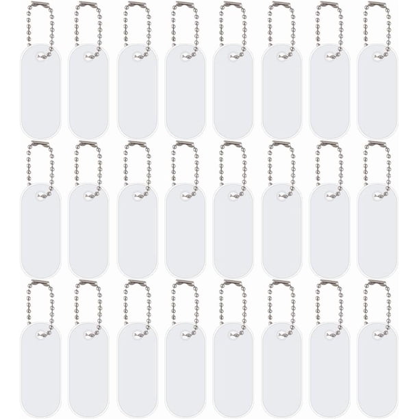 1 caja de 40 dijes acrílicos en blanco, dijes ovalados, colgantes transparentes sin terminar, adornos colgantes con cadena de bolas de hierro.