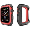 Compatible for Apple Watch Series 6,SE, Series 5 Series 4, 44mm iWatch Nike, Kamon Soft Silicone Shockproof, Shatter-Resistant Protective Bumper Case for Boys, Girls, Men, Women, Black/Red