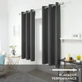 thumbnail image 2 of Deconovo Rideaux Assombrissants pour Chambre à Oeillets Isolés Thermiquement Occultants Unis pour Cuisine 42x45 Pouces Gris Foncé Ensemble de 2, 2 of 6