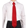 thumbnail image 2 of Cookie’s Boys’ Traditional 4-in-Hand Necktie Color: red Size: one size, 2 of 2