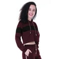 thumbnail image 4 of Moomaya Color Block Crop Hoodie Drawstring Pullover Casual Sports Jacket For Women-24, 4 of 9