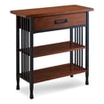 thumbnail image 1 of Leick Ironcraft Wood Foyer Bookcase with Drawer Storage in Brown, 1 of 6