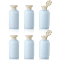 6 PCS Shampoo Travel Bottles, 200ml Refillable Travel Bottles Set for Toiletries,Empty Plastic Squeeze Bottles with Flip Cap