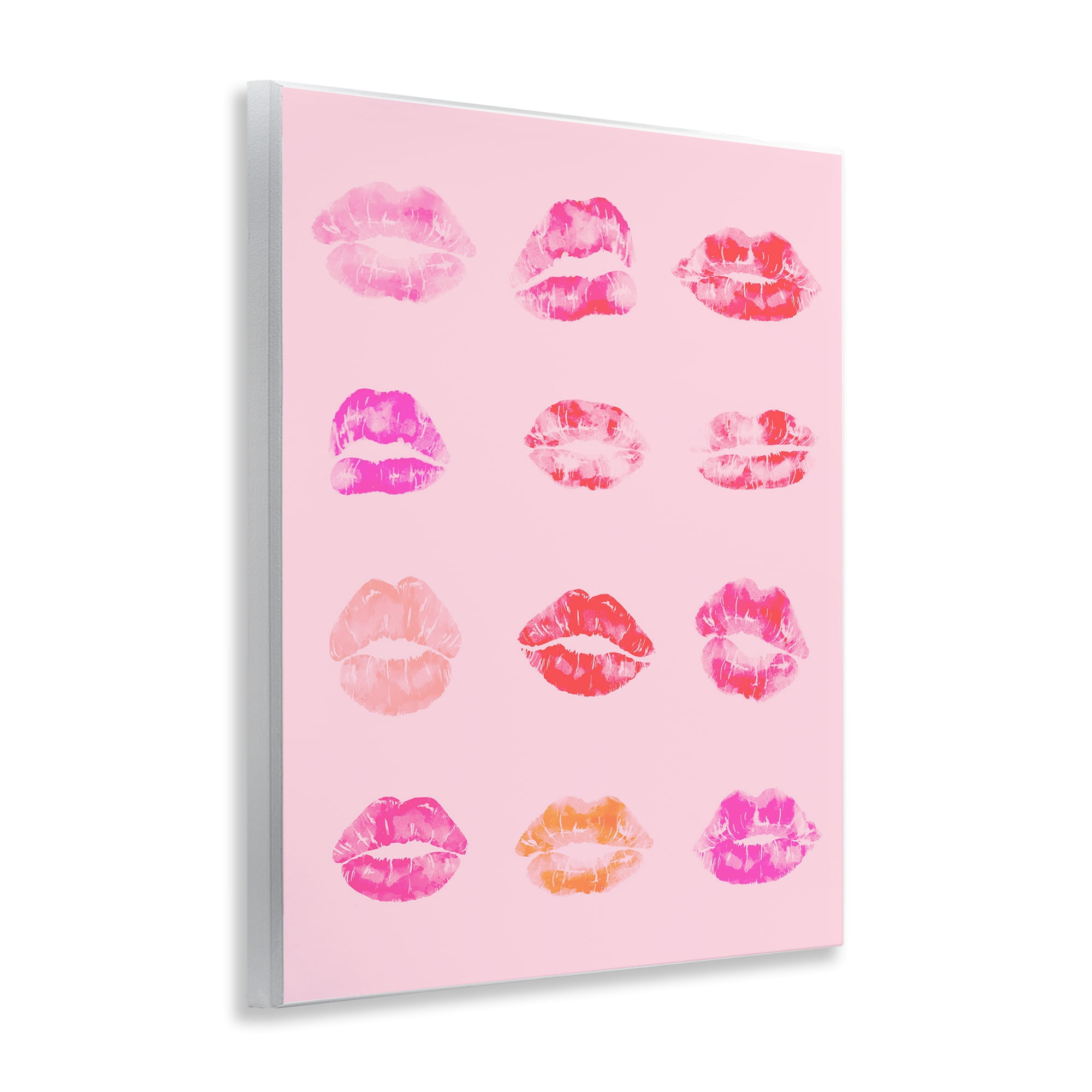 Stupell Industries Lipstick Kiss Pattern Beauty & Fashion Painting Unframed Art Print Wall Art, 11 x 14