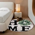 thumbnail image 3 of Eucalyptus Leaves Large Area Rugs for Bedroom Living Room, Soft Non Slip Carpet Bedside Rug, Rustic Botanical Plants Text Wood Grain Round Floor Cover Kitchen Accent Rug 3.3' for Dining Room/Office, 3 of 9