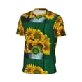 thumbnail image 6 of Wukai Sunflowers in Bucket Print Men's Short-Sleeved Mesh T-Shirt,Quick-Dry Short Sleeve Workout T-Shirt-, 6 of 8