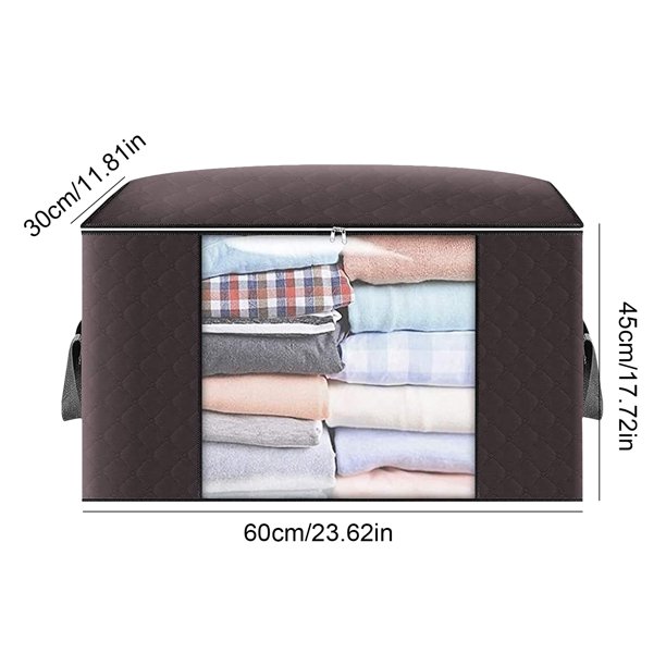 Organizador Bolsa de almacenamiento de ropa de gran capacidad, plegable para edredón (café Likrtyny Libre de BPA