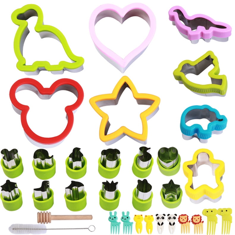 30 Pcs Sandwich Cutters Set for Kids and Mini Vegetable Fruit Cookie
