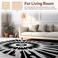 thumbnail image 2 of ODIKA 3'x5' Machine Washable Non-Slip Area Rug, Starburst Radial with Explosive Energy Rays High Traffic Rug, Black, 494326, 2 of 7