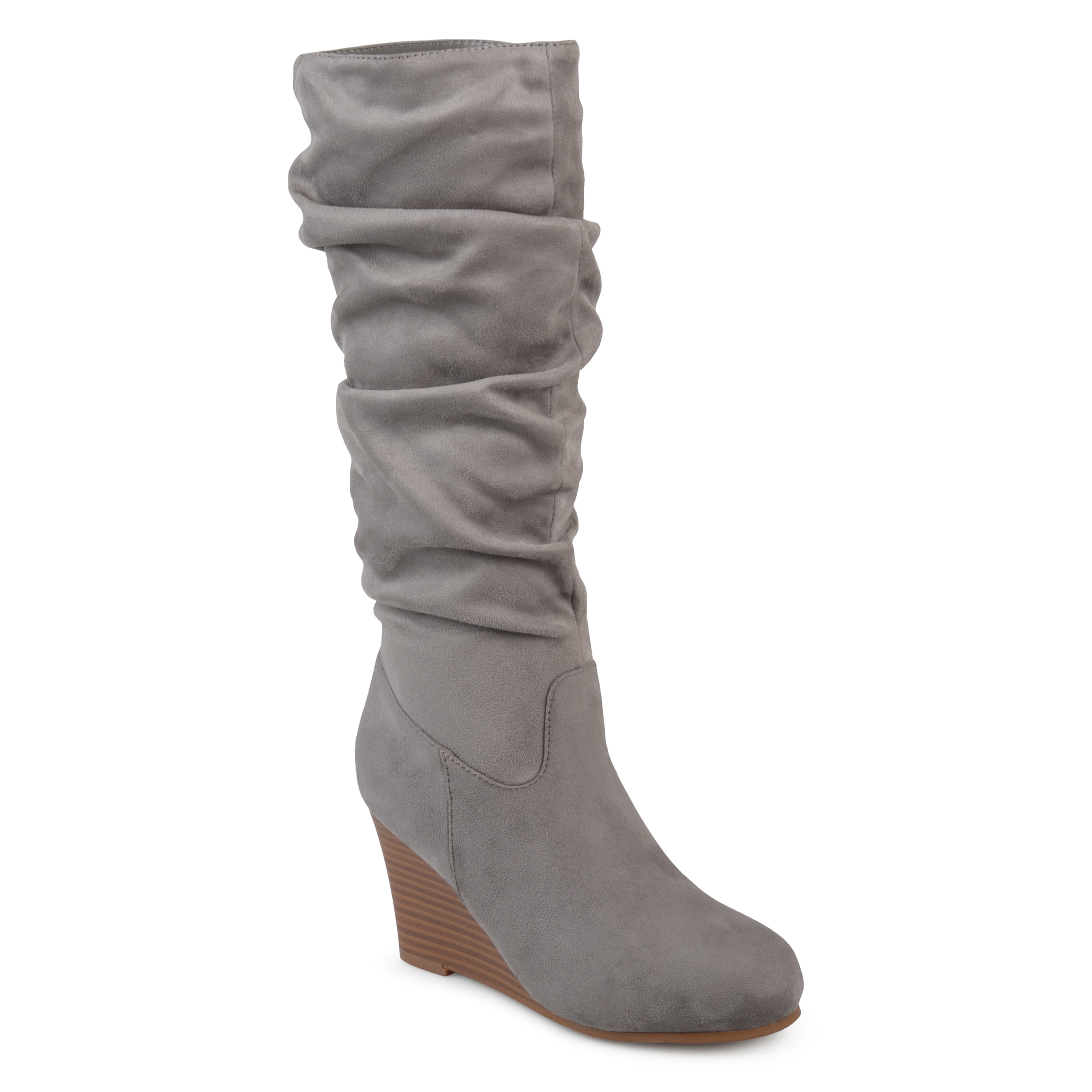 suede wedge boots