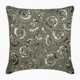 thumbnail image 1 of Decorative Pillow Cover, Silver Pillow Cover, 24x24 inch (60x60 cm) Silk Pillow Cover Couch, Sofa, Bed, Silver Beaded Concentric Circle Pillow Cover, Silver Pillow - Honestly Silver, 1 of 3