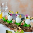 thumbnail image 5 of DAMAIE Resin Bunny Figurines Bunny Garden Ornaments Chic Bunnies Easter Decoration, Resin Easter Bunny Rabbit Table Decorations Ornaments for Spring or Home, 5 of 5