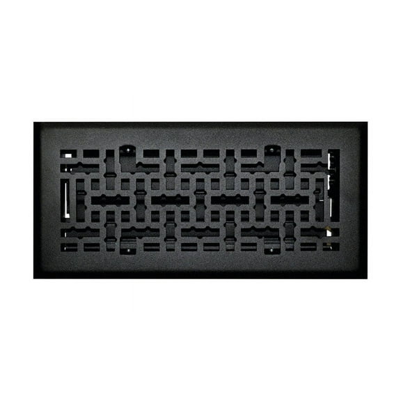 Tru Aire 4 in. H X 10 in. W 1-Way Matte Steel Floor Diffuser