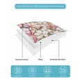 thumbnail image 4 of Full Size Quilt Bedding Set, Pink Orchid Flowers Reversible Summer Quilt 3 Pieces, Vintage Floral Leaves Plants Spring Lightweight Bedspreads Coverlets with 2 Pillow Shams for All Seasons, 4 of 5