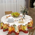 thumbnail image 2 of Thanksgiving Fall Tablecloth Round 60 Inch Autumn Harvest Pumpkin Table Cloth Washable Maple Leaf Farmhouse Red Table Cover for Kitchen Dinner Room Holiday Picnic Party Indoor Outdoor Decor, 2 of 6