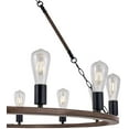 thumbnail image 6 of Vanity Art 12 Lights Wagon Wheel Chandelier Lighting Farmhouse Candle Ceiling Light Fixtures for Living Room Kitchen Dining Room MLT5112LT-DW-BK, 6 of 8