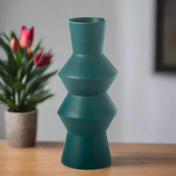 Virelle Debossed Column Ceramic Vase