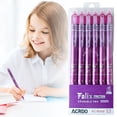thumbnail image 2 of Solivara 0.5mm Erasable Gel Ink Pens 6 Pcs Retractable Blue Ink For Home Office Writing(Purple,2.36.3*6in), 2 of 9