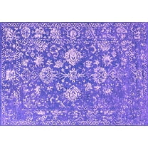 Ahgly Company Indoor Rectangle Persian Purple Bohemian Area Rugs, 8' x 10'