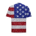 thumbnail image 5 of USA Shirts for Men: American Flag Sequin T-Shirt 4th of July Patriotic Bling Short Sleeve Tee Shirt Big and Tall Size S-5XL White, 5 of 6