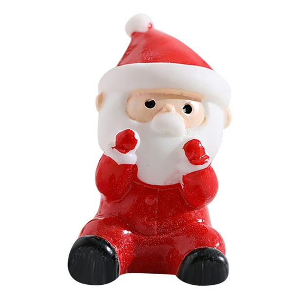 Mini Ornamentos de Navidad Mini Muñecas de Navidad, Decoraciones de Navidad de Bricolaje con Mini Decoraciones de Navidad de Resina Mini Decoraciones de Navidad