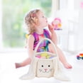 thumbnail image 2 of Tauxra Easter Bunny Basket With Plush Ears Spacious Storage For Egg Hunts Candy And Gift Decor, 2 of 5
