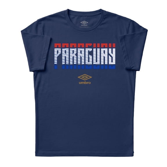 Umbro Men's Paraguay Stacked Soccer T Shirt (New Navy, S-XXXL)