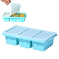 thumbnail image 5 of HEVIRGO Silicone Freezer Tray with Lid 3-Compartment Silicone Freezer Mold for Soups Sauces BPA-Free Ice Cube Maker, 5 of 8