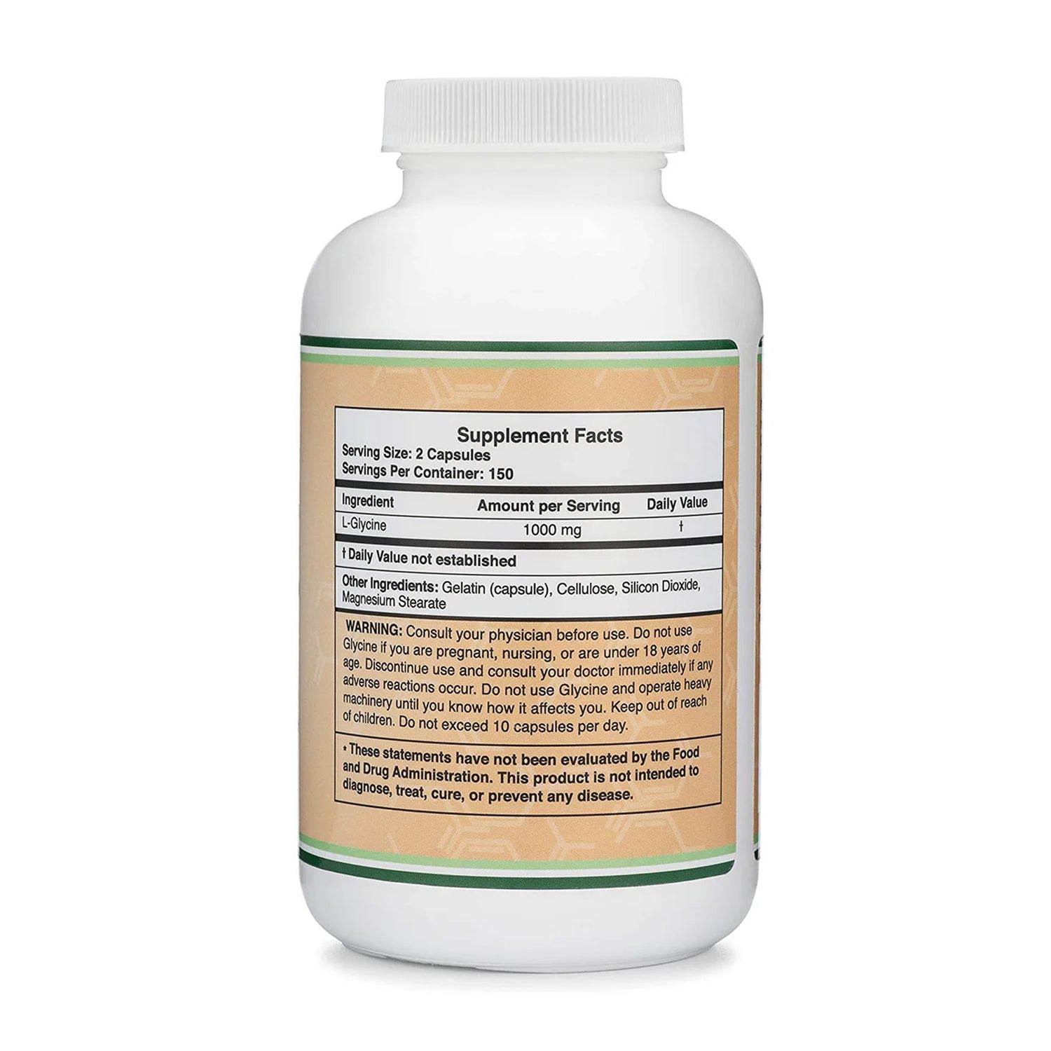 Glycine Supplement - 1,000mg (300 Capsules) Amino Acid for Sleep Quality Support (Glicina) by Double Wood Supplements