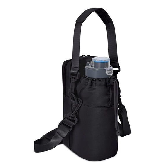 Water Bottle Holder with Strap, 32/40oz Insulation Water Bottle Carrier Bag with Phone Pocket, Water Bottle Sling Bag Crossbody Water Bottle Holder for Hiking Walking