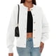 thumbnail image 4 of Cardigan de Mujer PRETTYGARDEN Blanco de Manga Larga con Botones XXL, 4 of 6