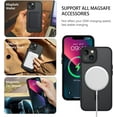 thumbnail image 2 of for iPhone 14 Case, iPhone 13 Case Magnetic[Compatible with Magsafe], Translucent Matte Back Anti-Scratch Full Protective Cover Shockproof Phone Case for Apple iPhone 14/13 6.1", Black, 2 of 18
