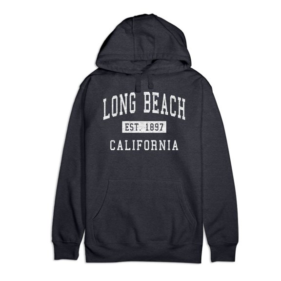 Long Beach California Classic Established Premium Cotton Hoodie
