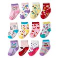 thumbnail image 5 of 12 pares de calcetines antideslizantes para niños pequeños con suela antideslizante. Algodón antideslizante, 12 cm, 5 of 5